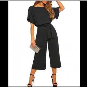 Black belted jumpsuit